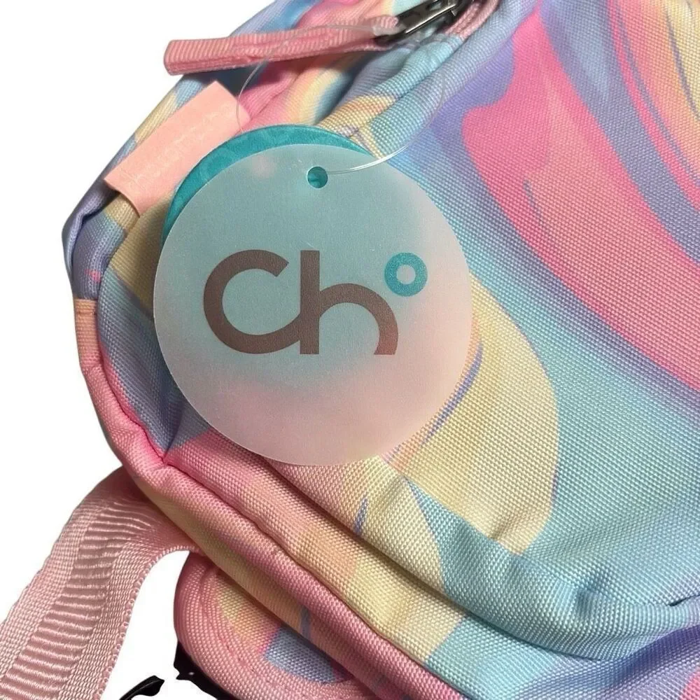 Choco Mocha Kids Pink‎ Tie Dye Crossbody Sling Bag NWT Multipocket Adjustable